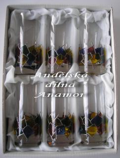 Panáčky 60 ml mozaika cín - 6 ks