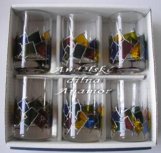 Panáčky 30 ml mozaika cín 6 ks
